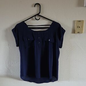 Navy Blue Women's Blouse